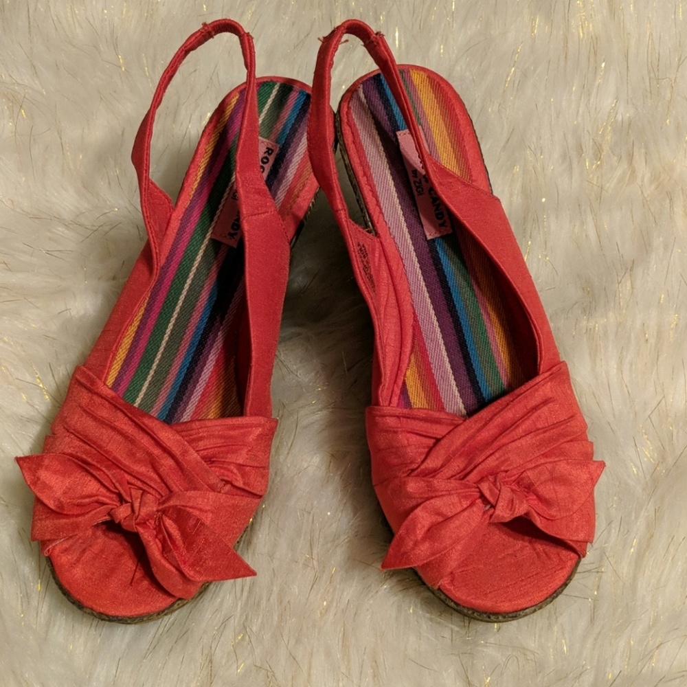 Ladies rock candy wedge heels